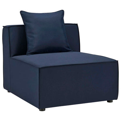 sofas | CasaFoyer Outdoor Patio Saybrook Upholstered Sectional Sofa Armless Chair | Comfortable & Contemporary Design | Weather-Resistant & UV-Protected | Navy Blue | casafoyer.myshopify.com