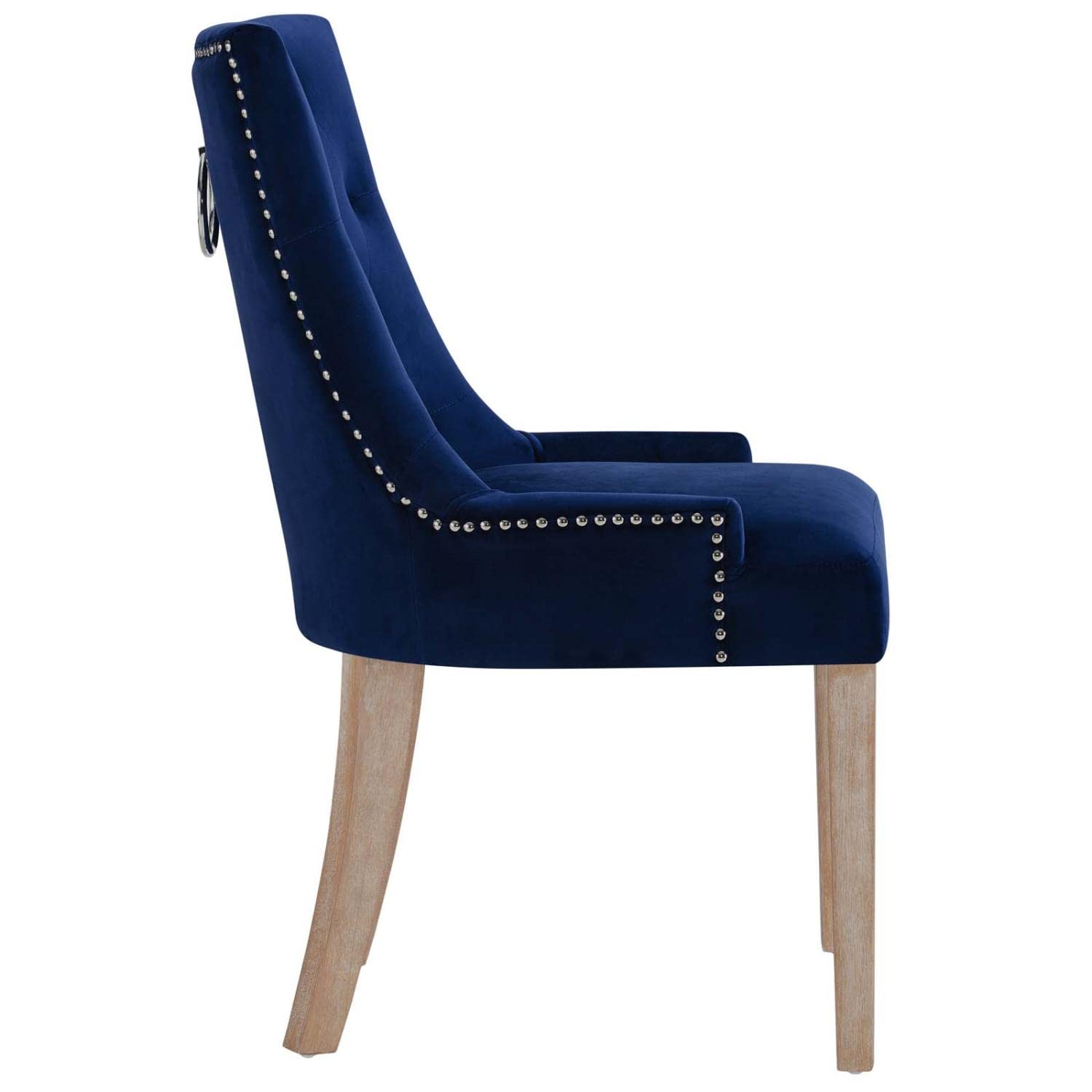 home office desk chairs | CasaFoyer Pose Performance Velvet Dining Chair Set | Modern Farmhouse Style | Elegant Tufting | Nailhead Trim | Stain-Resistant Velvet Upholstery | Decorative Metal Ring | Solid Wood Legs | Set of 2 | casafoyer.myshopify.com