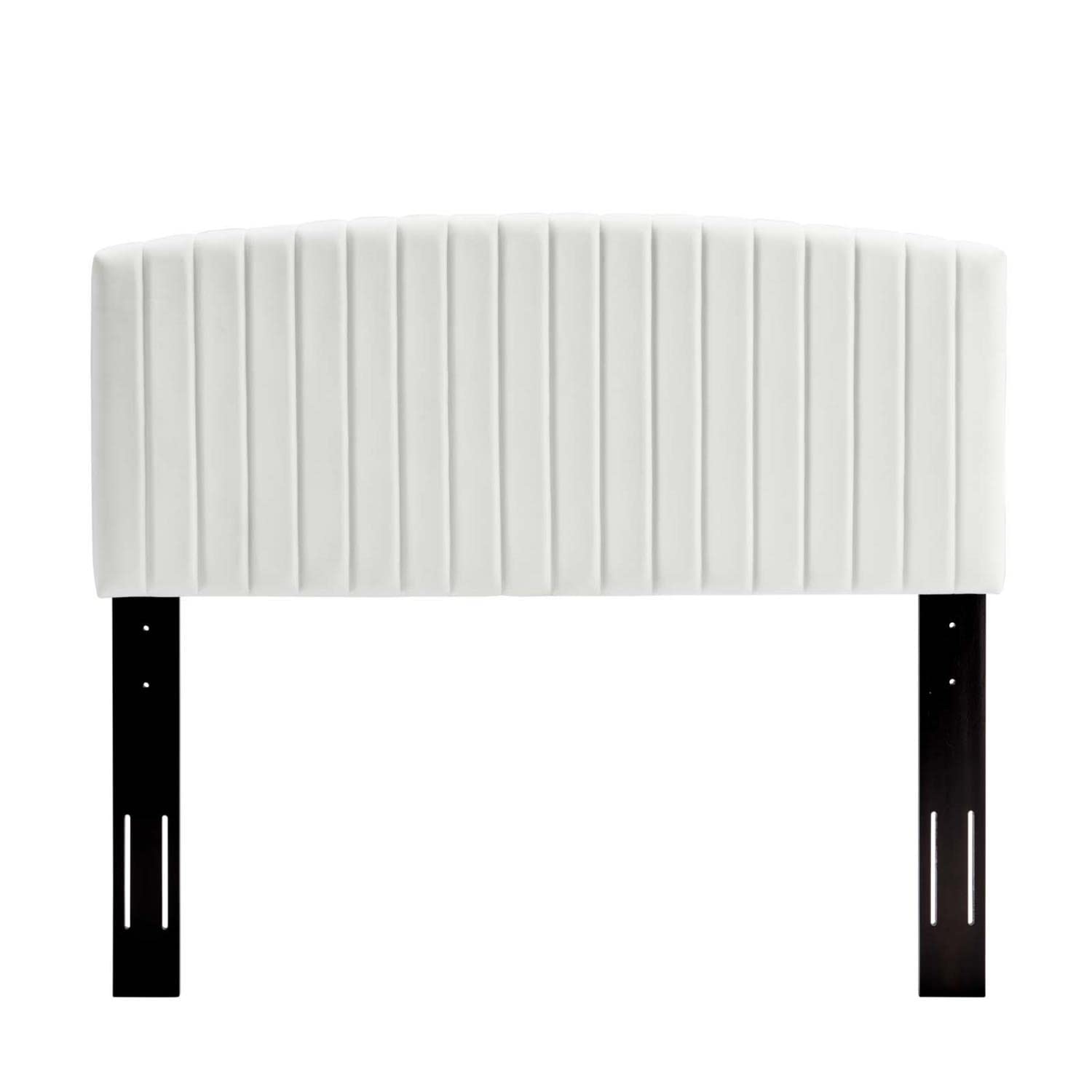 Bed | CasaFoyer Rebecca Twin Channel Tufted Performance Velvet Upholstered Headboard | Elegant White Design | Durable Solid Wood Construction | Stain-Resistant Velvet Upholstery | Ultimate Comfort with Dense Foam Padding | casafoyer.myshopify.com