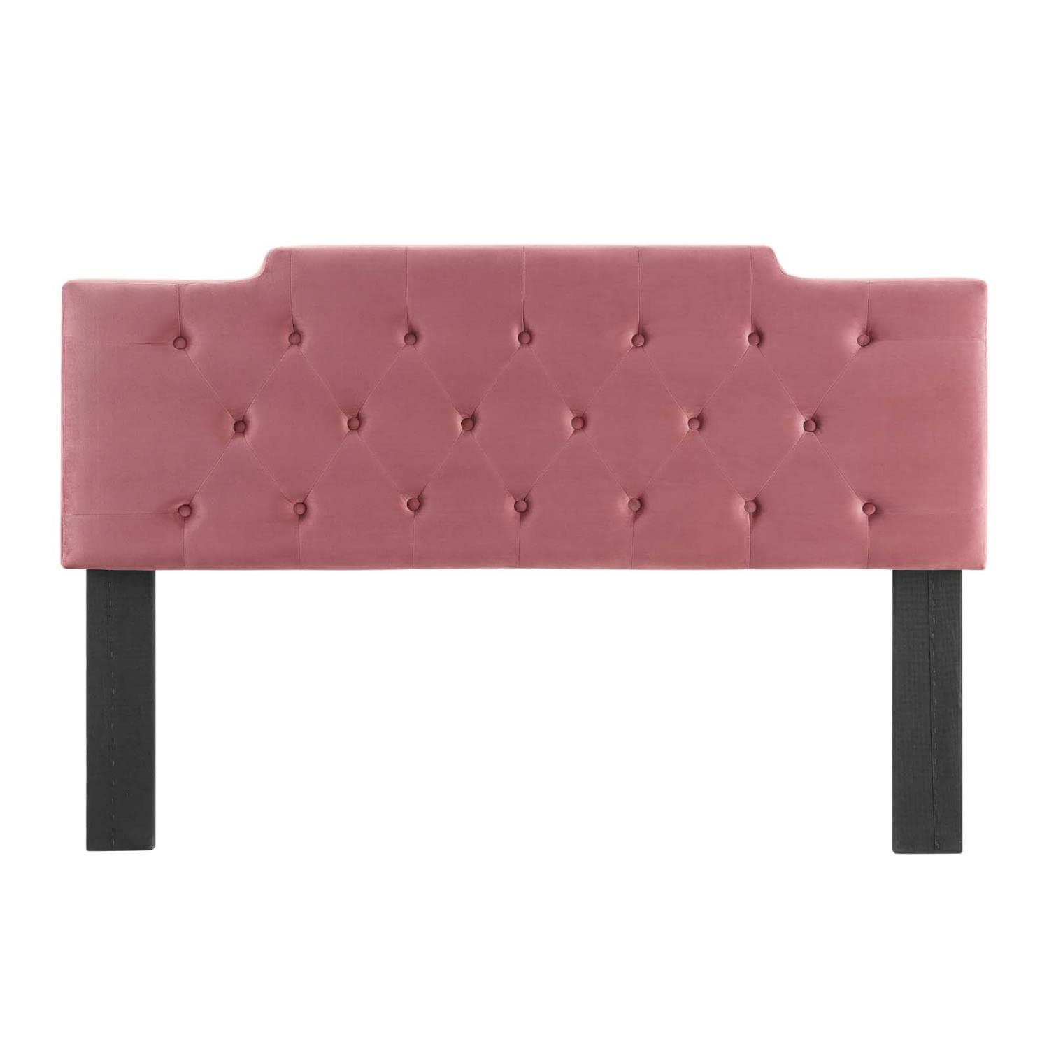 Bed | CasaFoyer Juliet Tufted Performance Velvet King/Cal King Headboard | Vintage Elegance | Plush Padding | Stain-Resistant Velvet | Adjustable Height | Dusty Rose | casafoyer.myshopify.com