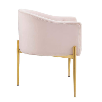 home office desk chairs | CasaFoyer Savour Tufted Performance Velvet Accent Armchair | Luxury | Sophisticated | Stain-Resistant | Comfortable Seating | Chrome Gold Legs | Statement Piece | 300 lbs Weight Capacity | casafoyer.myshopify.com