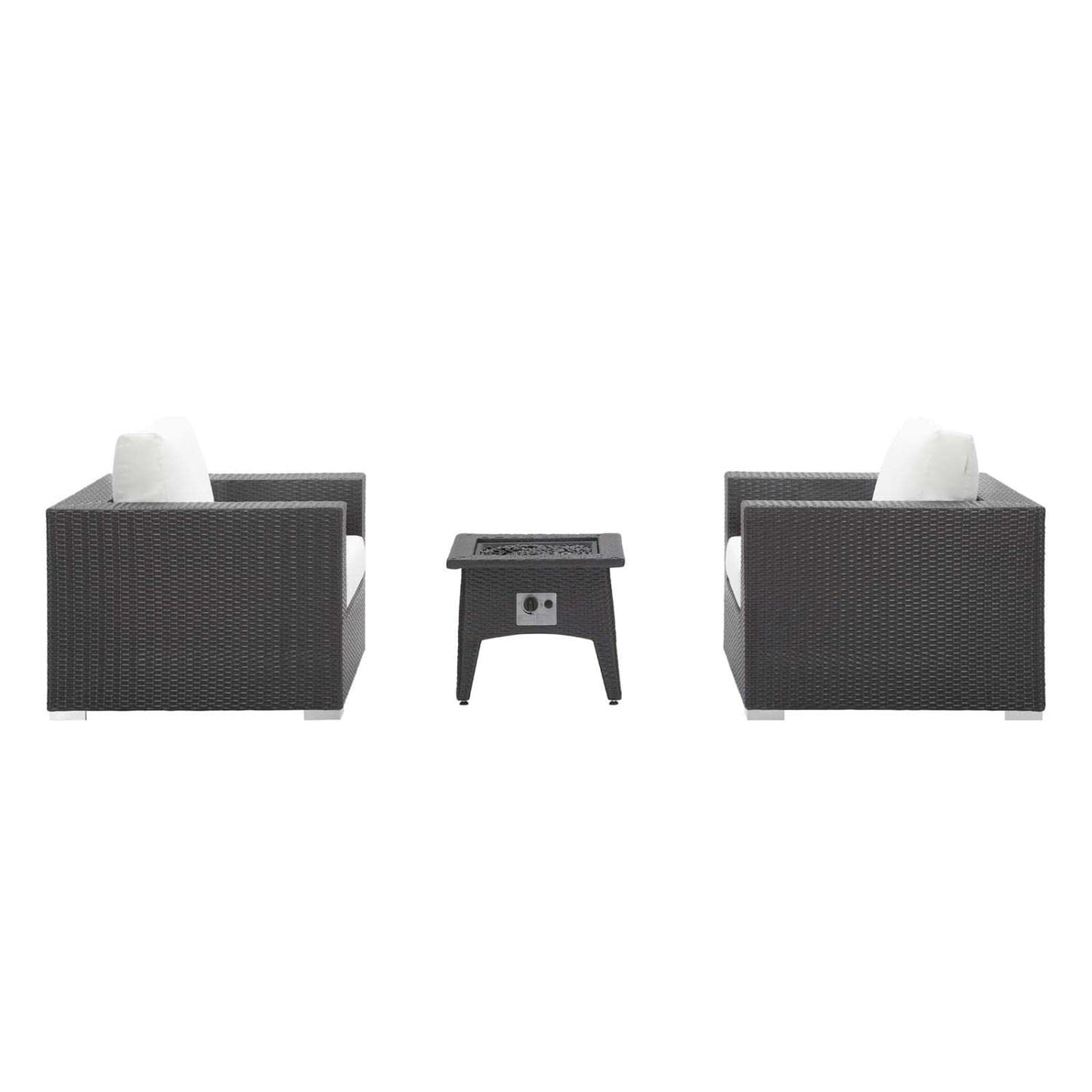 fire pits | Ergode Convene Outdoor Patio Furniture Set | Fire Table | Aluminum Frames | Water & UV-Resistant Cushions | 40,000 BTU Burner | CSA Certified | Includes Fire Pit & Armchairs | casafoyer.myshopify.com