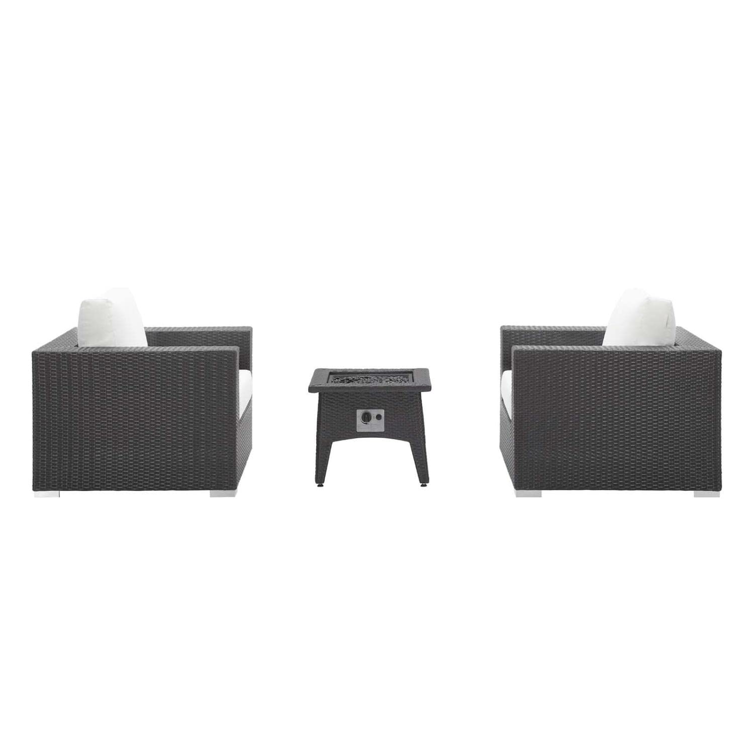fire pits | Ergode Convene Outdoor Patio Furniture Set | Fire Table | Aluminum Frames | Water & UV-Resistant Cushions | 40,000 BTU Burner | CSA Certified | Includes Fire Pit & Armchairs | casafoyer.myshopify.com