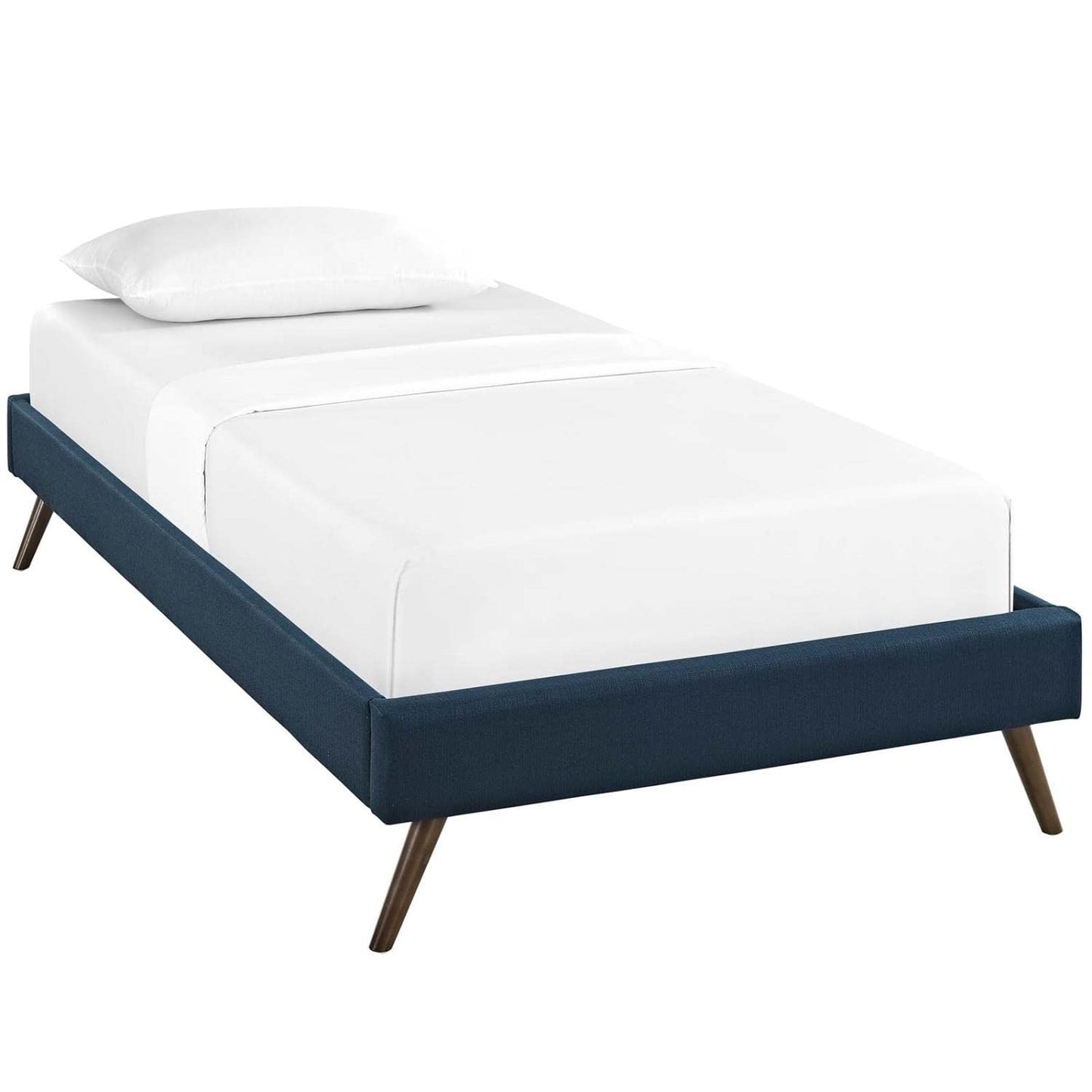 Bed | CasaFoyer Loryn Platform Bed | Solid Wood Frame | Polyester Upholstery | Wooden Slat Support System | No Box Spring Needed | Compatible with Aveline Memory Foam Mattresses | Ideal for Modern Bedrooms | casafoyer.myshopify.com