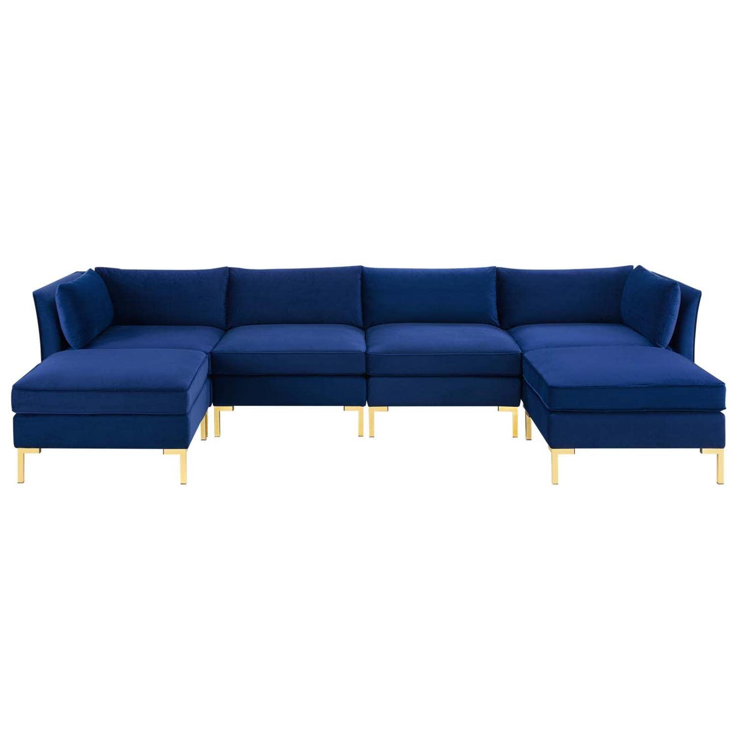 kitchen and dining room sets | CasaFoyer Ardent Performance Velvet 6-Piece Sectional Sofa | Vintage Modern Glam Deco Style | Stain-Resistant Velvet | Versatile Configurations | Comfortable Seating | Gold Metal Legs | 440 lbs Weight Capacity | casafoyer.myshopify.com