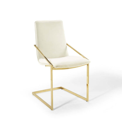 home office desk chairs | CasaFoyer Pitch Performance Velvet Upholstered Dining Armchair Set of 2 | Gold Ivory | Stain-Resistant | Comfortable Foam Padded Seat | Non-Marking Foot Caps | 330 lbs Weight Capacity | casafoyer.myshopify.com