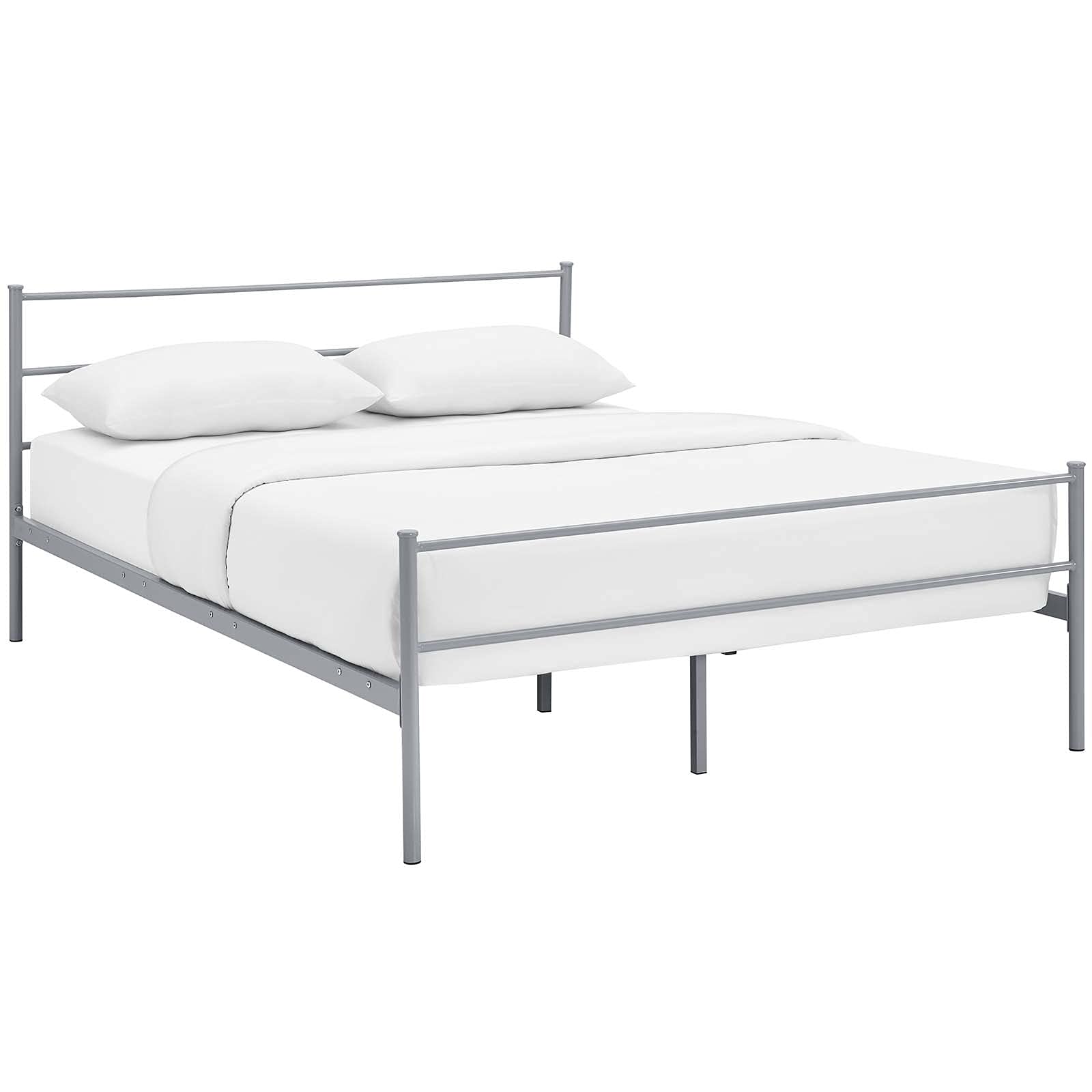 Bed | CasaFoyer Alina Platform Queen Bed | Rustic Charm meets Modern Decor | Holds 1323 lbs | No Box Spring Needed | Fits Memory Foam, Spring, Latex, Hybrid Mattresses | Gray | casafoyer.myshopify.com