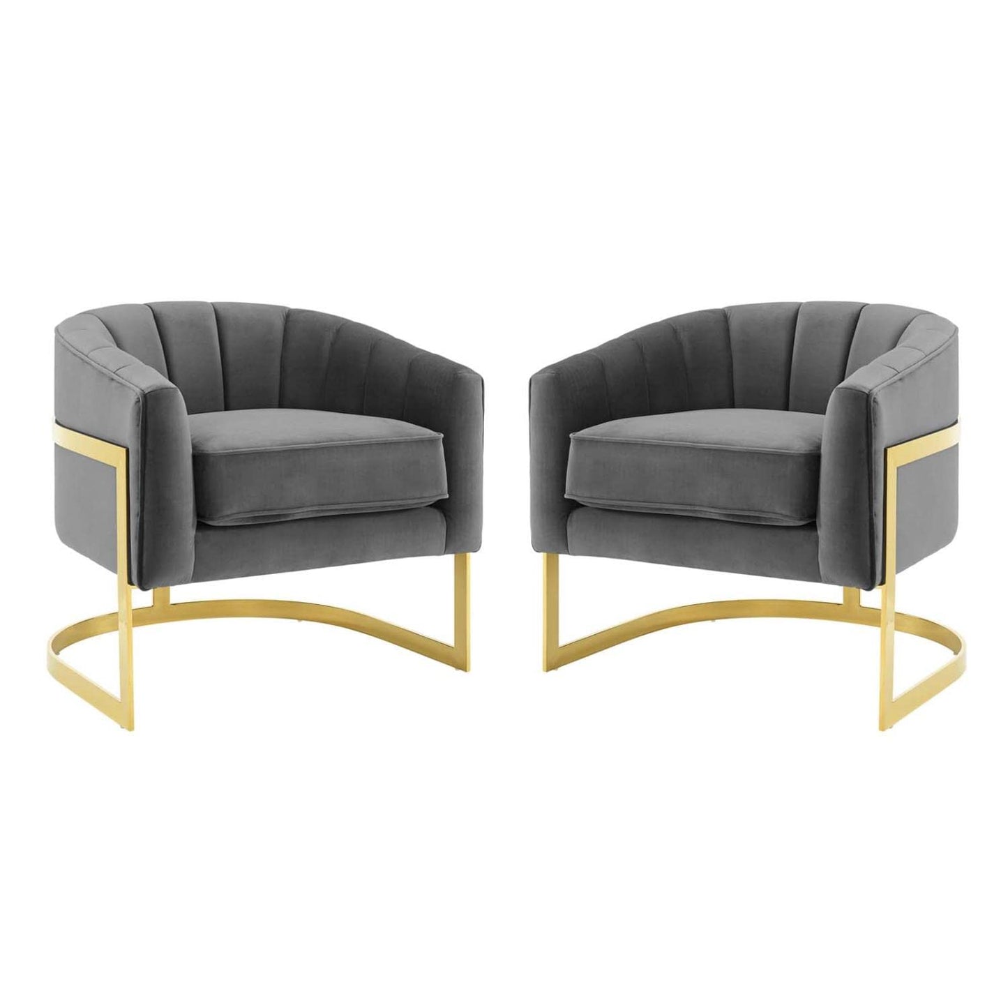 home office desk chairs | CasaFoyer Proverbial Accent Armchair Set of 2 | Stain-Resistant Velvet | Button Tufted | Nailhead Trim | Modern Design | Comfortable Seating | casafoyer.myshopify.com