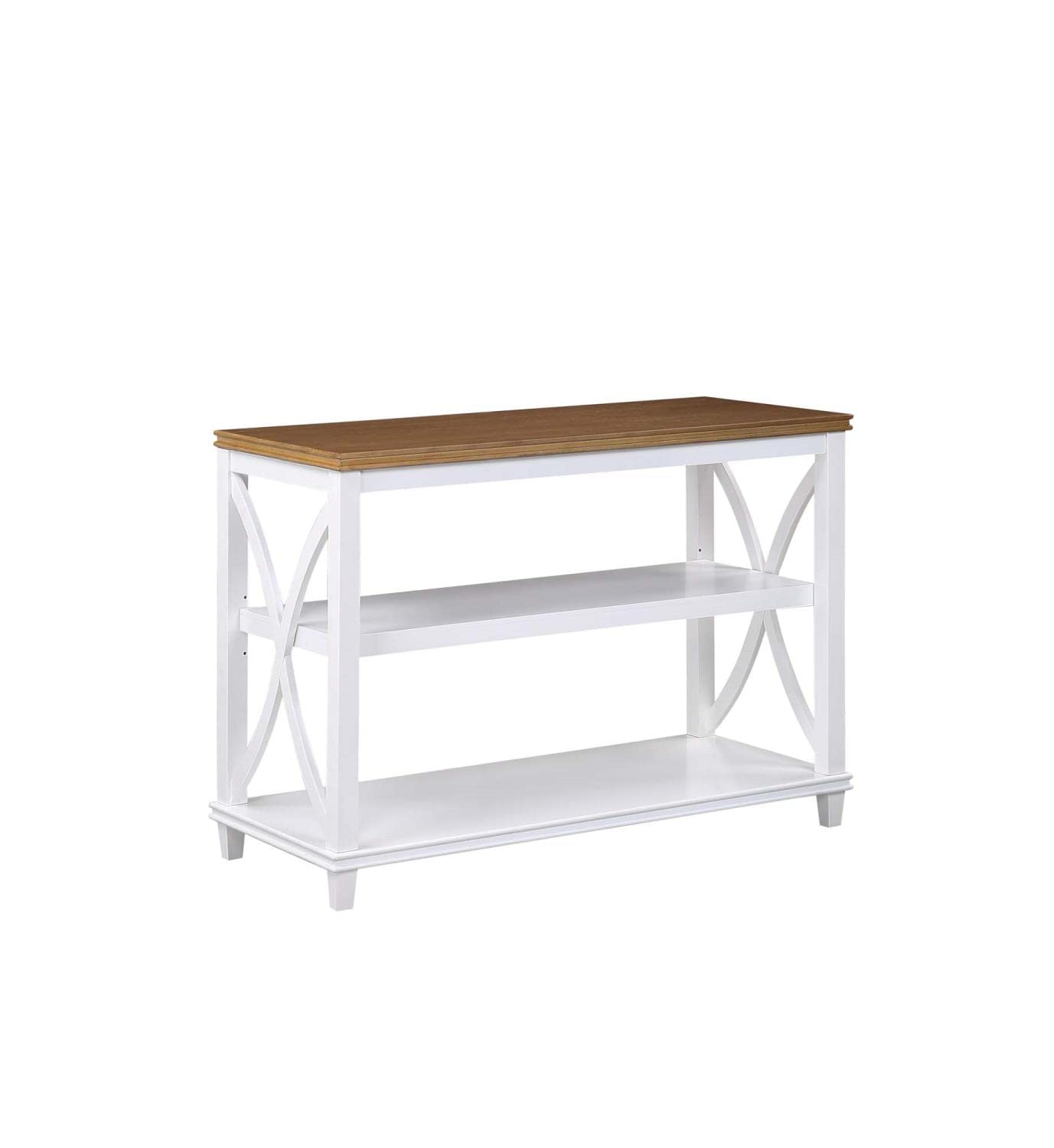 TABLE | Ergode Florence Console Table with Shelves | Elegant & Multipurpose | Sturdy Rubberwood Construction | Oak Veneer | Various Finishes | casafoyer.myshopify.com