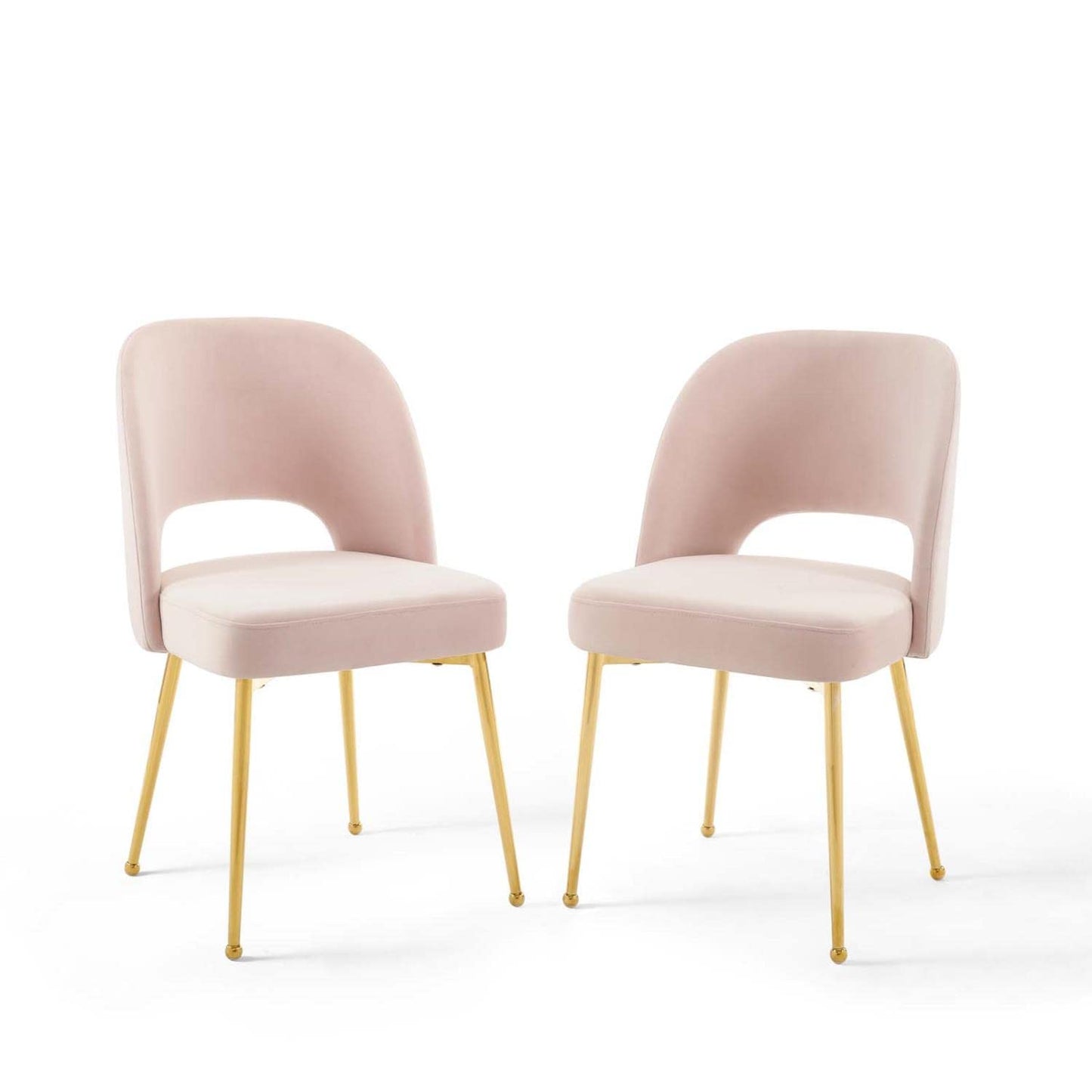 home office desk chairs | CasaFoyer Rouse Dining Room Side Chair Set | Plush Velvet Upholstery | Gold Stainless Steel Legs | 2 Chairs | 331 lbs Capacity | casafoyer.myshopify.com
