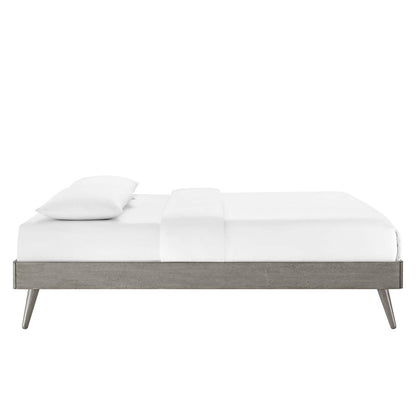 Bed | CasaFoyer Margo Queen Platform Bed | Contemporary Style | Comfortable Sleeping Experience | Retro Charm | Modern Accents | Natural Aesthetics | Trendy Design | Durable Wood Construction | No Box Spring Needed | Easy Assembly | Gray | casafoyer.myshopify.com