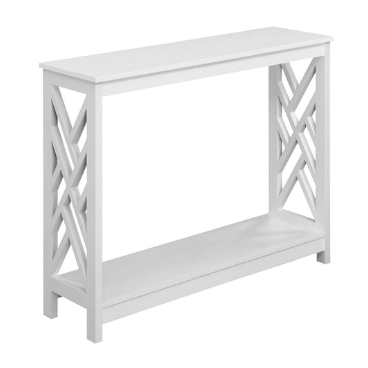 TABLE | Ergode Titan Console Table with Shelf | Transitional Style | Sleek Design | Ample Storage | Durable MDF Construction | Versatile Placement | Non-Lead-Based Paint | Titan Collection Compatible | casafoyer.myshopify.com