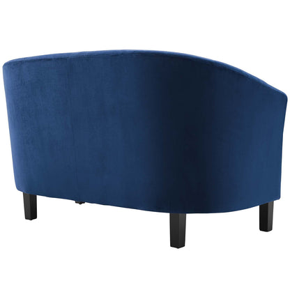 sofas | CasaFoyer Prospect Performance Velvet Loveseat | Modern Barrel Back Design | Stain-Resistant Upholstery | Chic Channel Tufting | Retro Modern Elements | Ultimate Comfort | 331 lbs Weight Capacity | casafoyer.myshopify.com