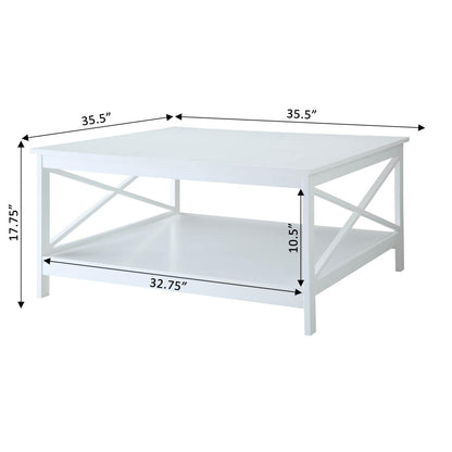 TABLE | Ergode Oxford 36 Square Coffee Table | Elegant Home Decor | Convenient Bottom Shelf | Spacious Table Top | Sold Separately | casafoyer.myshopify.com