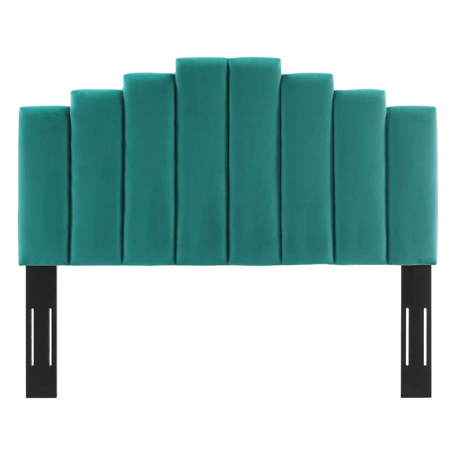 headboards | CasaFoyer Noelle Performance Velvet Twin Headboard | Art Deco Style | Stain-Resistant | Adjustable Height | Cozy Foam Padding | Teal | casafoyer.myshopify.com