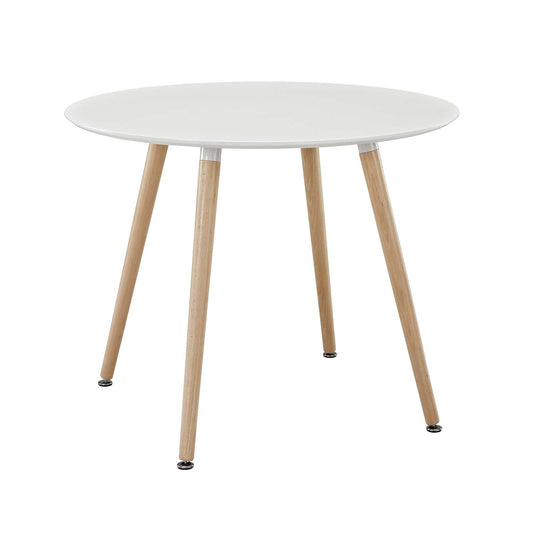patio dining tables | CasaFoyer Track Circular Dining Table | Minimalist Design | Solid Beechwood Legs | Sleek Veneer Top | Perfect for Modern Dining Spaces | Set Includes One Table | casafoyer.myshopify.com