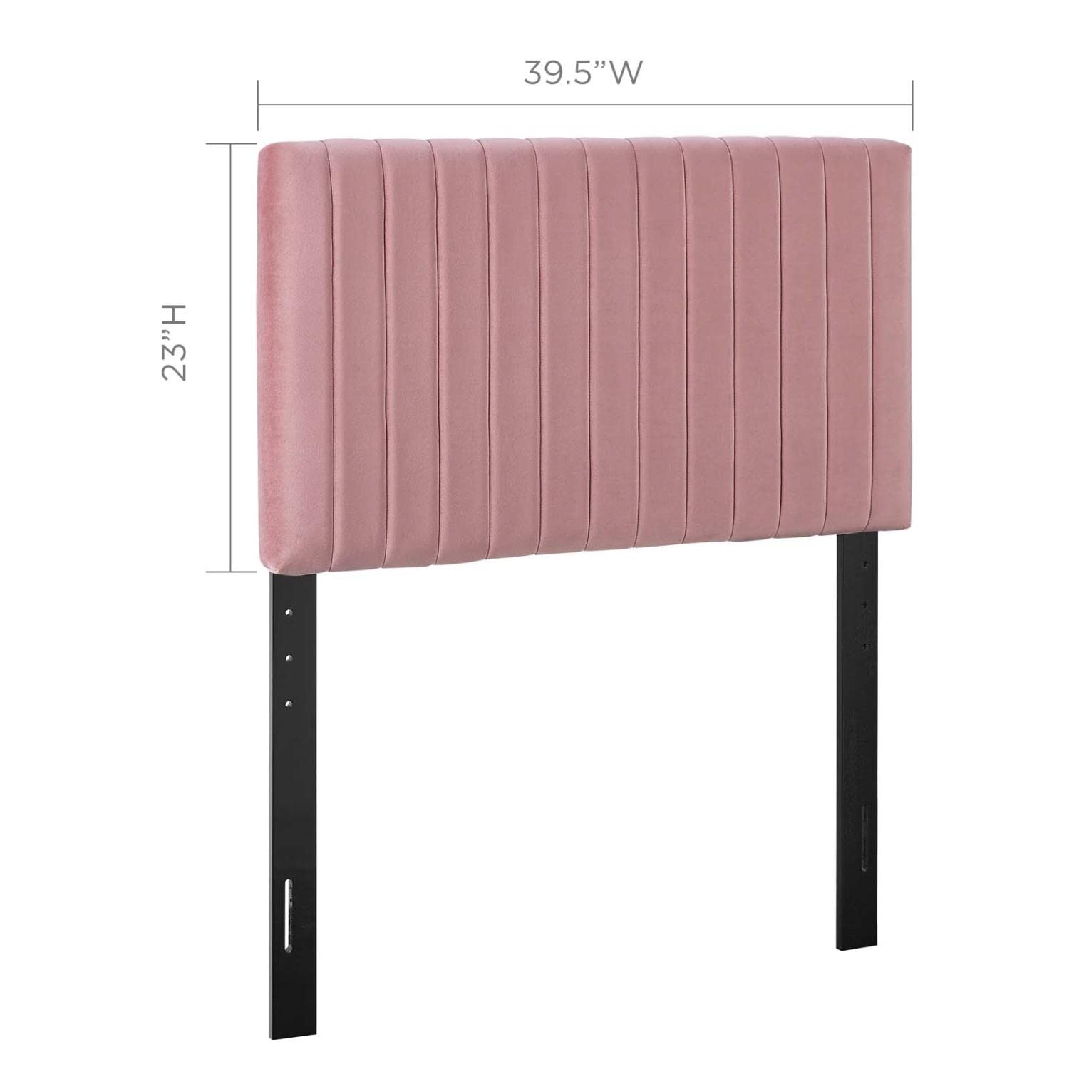 headboards | CasaFoyer Keira Twin Headboard | Luxurious Velvet | Channel Tufting | Stain-Resistant | Solid Wood Frame | Upgrade Your Bedroom or Dorm | Dusty Rose | casafoyer.myshopify.com