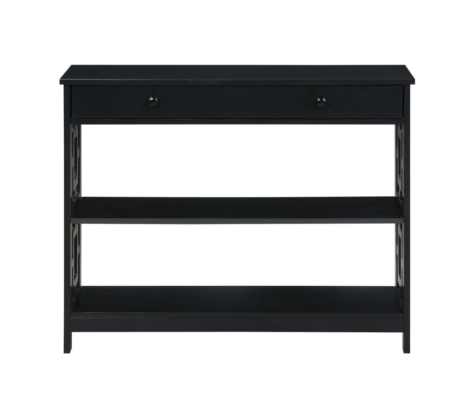 TABLE | Town Square 1 Drawer Console Table with Shelves | Versatile Entryway or Hall Table | Durable Particle Board | Multiple Finishes | Ergode | casafoyer.myshopify.com