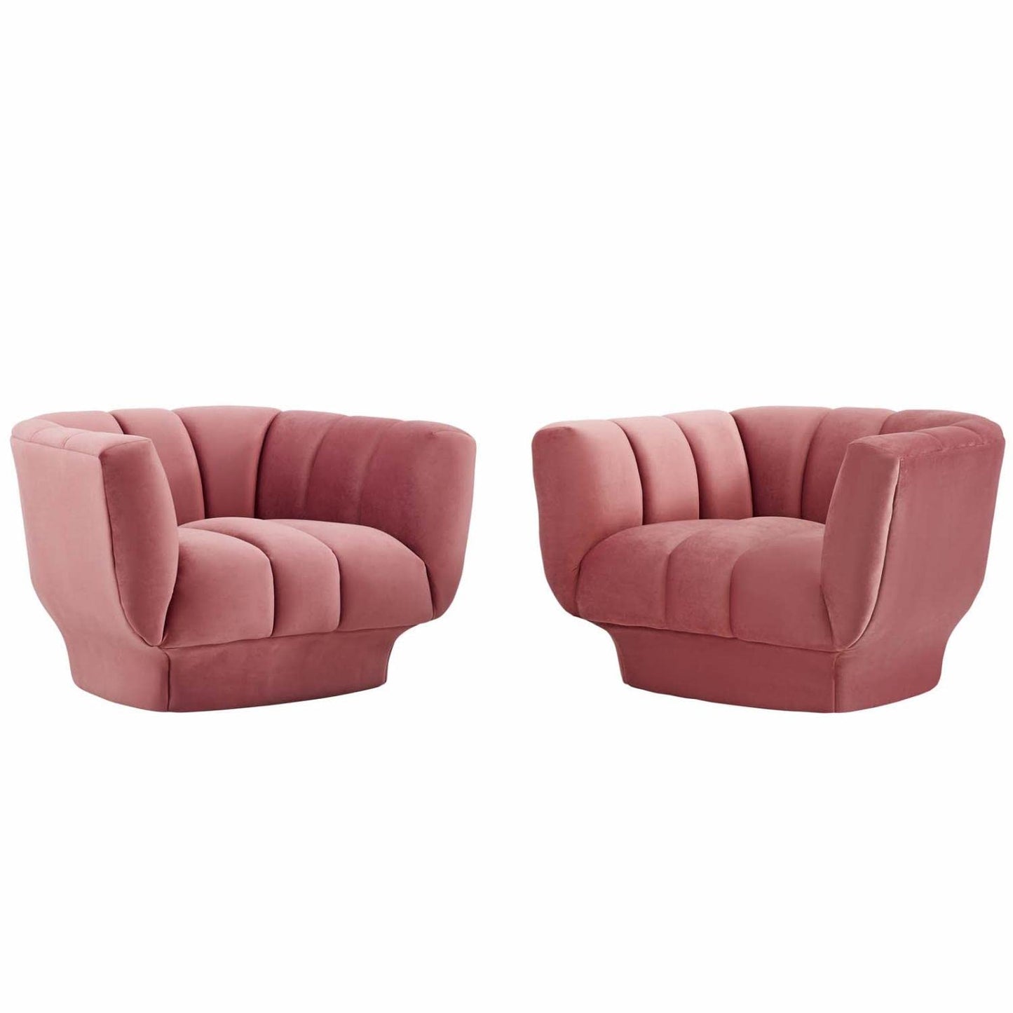 home office desk chairs | CasaFoyer Entertain Armchair Set of 2 | Vintage-Inspired | Plush Velvet | Tufted Design | 300 lbs Weight Capacity | Dusty Rose | casafoyer.myshopify.com