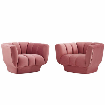 home office desk chairs | CasaFoyer Entertain Armchair Set of 2 | Vintage-Inspired | Plush Velvet | Tufted Design | 300 lbs Weight Capacity | Dusty Rose | casafoyer.myshopify.com