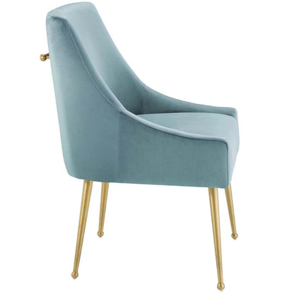 home office desk chairs | CasaFoyer Discern Performance Velvet Dining Chair | Elegant Design | Stain-Resistant Upholstery | Dense Foam Padding | Brushed Gold Legs | Versatile for Any Space | Non-Marking Foot Caps | casafoyer.myshopify.com