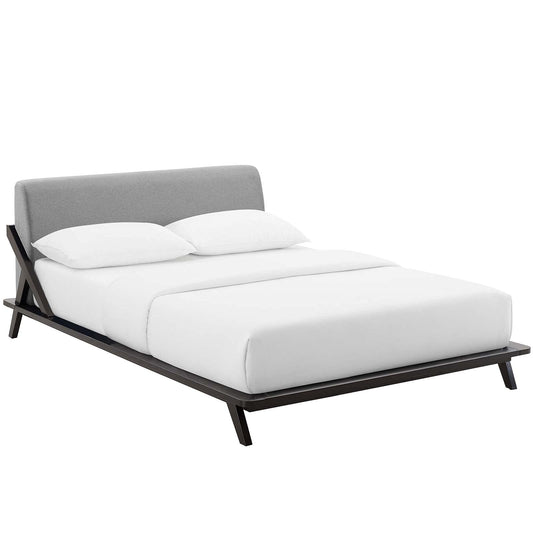 adjustable bed bases | CasaFoyer Luella Queen Platform Bed | Tranquil & Rejuvenating Nights | Premium Polyester Fabric | Solid Wood Frame | Slatted Wood Support | Sleek Mid-Century Design | Accommodates up to 800 lbs | Ideal for Master or Guest Bedroom | casafoyer.myshopify.com