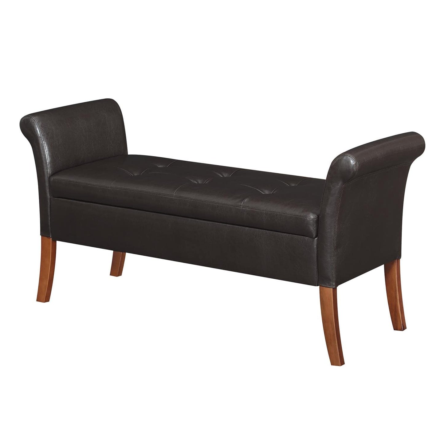 Ottoman | Designs4Comfort Garbo Storage Bench | Cozy Ottoman with Ample Storage | Durable Poplar Wood | Faux Leather Upholstery | casafoyer.myshopify.com