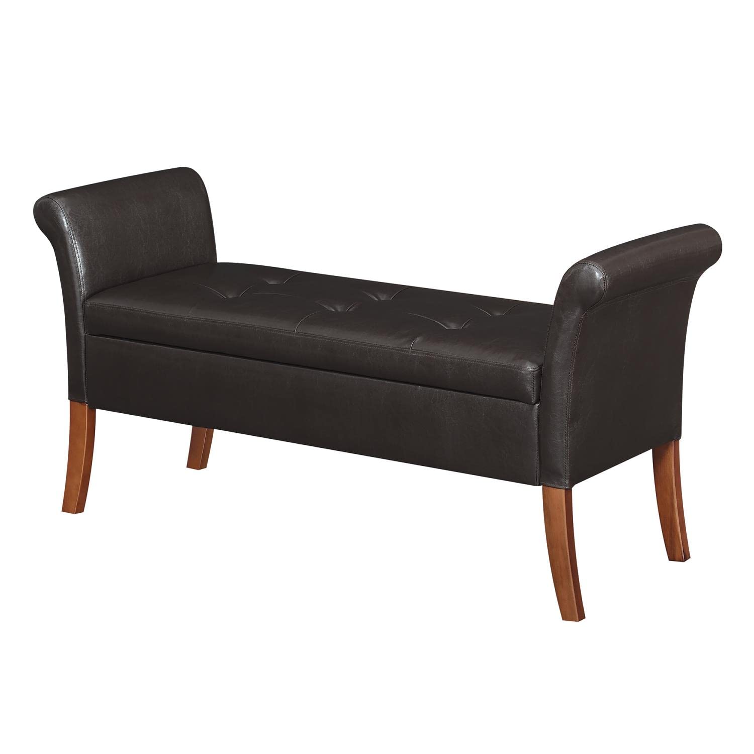 Ottoman | Designs4Comfort Garbo Storage Bench | Cozy Ottoman with Ample Storage | Durable Poplar Wood | Faux Leather Upholstery | casafoyer.myshopify.com