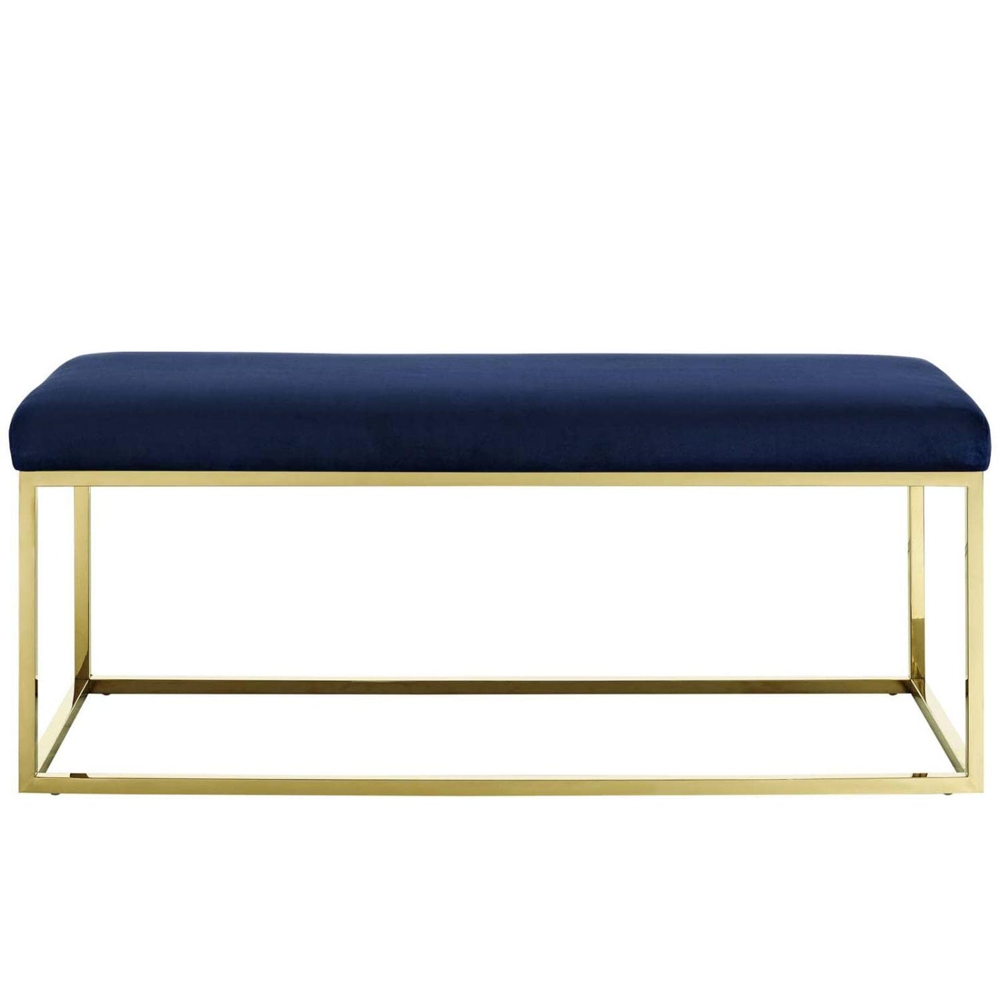 ottomans | CasaFoyer Anticipate Bench | Sophisticated Velvet Upholstery | Stainless Steel Base | Non-Marking Foot Caps | Supportive Cushion | 331 lbs Weight Capacity | No Assembly Required | casafoyer.myshopify.com