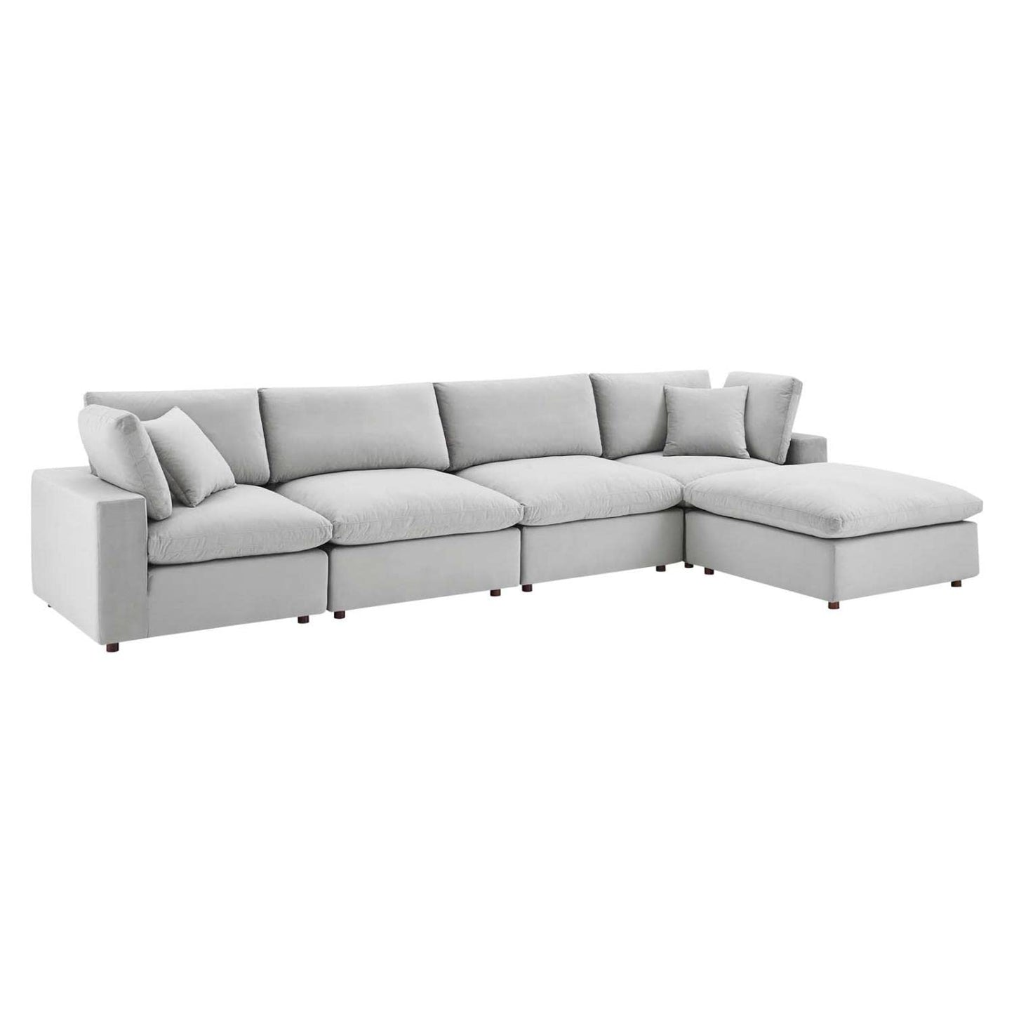 kitchen and dining room sets | CasaFoyer Commix | Luxurious Sectional Sofa Set | Stain-Resistant Velvet | Solid Wood Construction | Overstuffed Down Feather Cushions | 5-Piece Set | casafoyer.myshopify.com