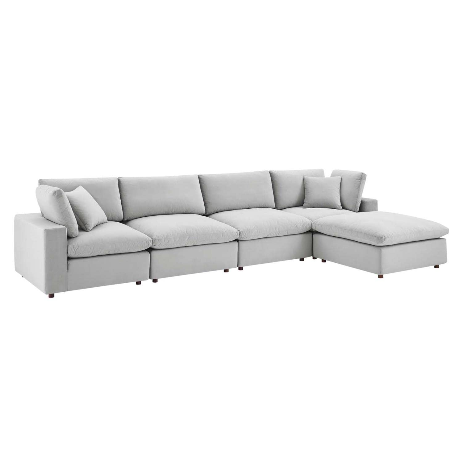 kitchen and dining room sets | CasaFoyer Commix | Luxurious Sectional Sofa Set | Stain-Resistant Velvet | Solid Wood Construction | Overstuffed Down Feather Cushions | 5-Piece Set | casafoyer.myshopify.com
