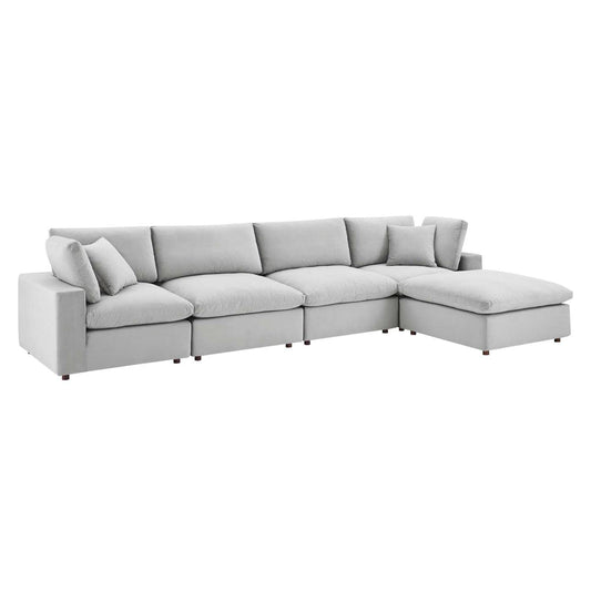 kitchen and dining room sets | CasaFoyer Commix | Luxurious Sectional Sofa Set | Stain-Resistant Velvet | Solid Wood Construction | Overstuffed Down Feather Cushions | 5-Piece Set | casafoyer.myshopify.com