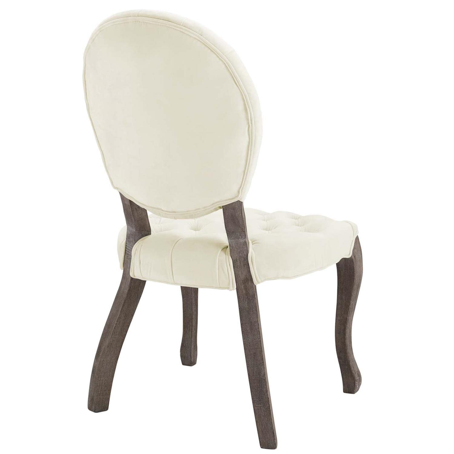 home office desk chairs | CasaFoyer Exhibit French Vintage Performance Velvet Dining Side Chair | Parisian Elegance | Farmhouse Charm | Stain-Resistant | Fully Assembled | Ivory | casafoyer.myshopify.com