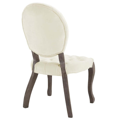 home office desk chairs | CasaFoyer Exhibit French Vintage Performance Velvet Dining Side Chair | Parisian Elegance | Farmhouse Charm | Stain-Resistant | Fully Assembled | Ivory | casafoyer.myshopify.com