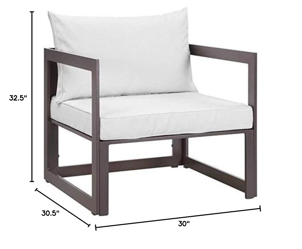 Patio Furniture Sets | Fortuna Outdoor Patio Arm Chair | Durable Aluminum | All-Weather Cushions | Modern Design | Ideal for Patios, Backyards, Poolside | casafoyer.myshopify.com