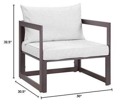 Patio Furniture Sets | Fortuna Outdoor Patio Arm Chair | Durable Aluminum | All-Weather Cushions | Modern Design | Ideal for Patios, Backyards, Poolside | casafoyer.myshopify.com