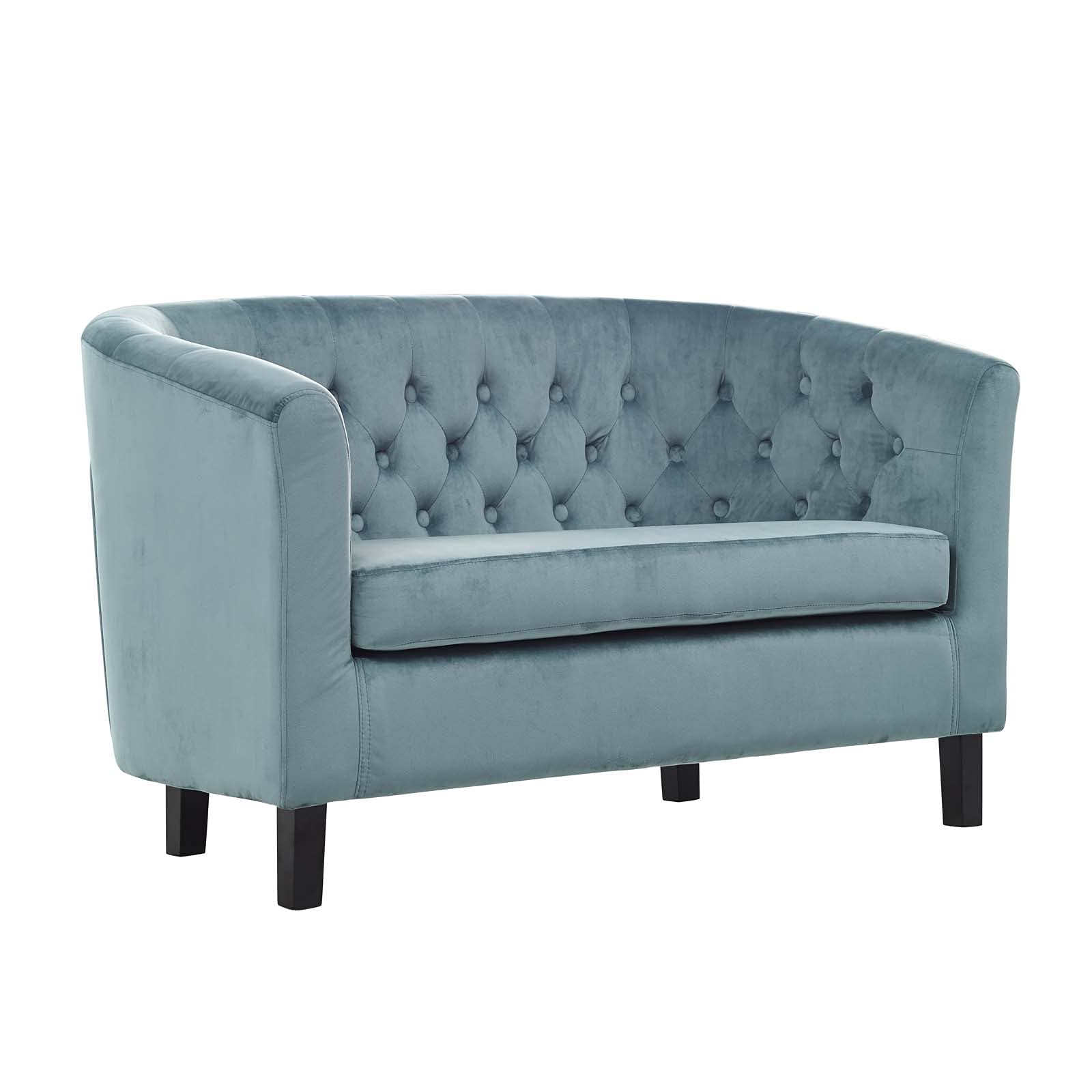 sofas | CasaFoyer Prospect Performance Velvet Loveseat | Chesterfield Design | Modern Aesthetic | Button Tufting | Espresso Legs | Plush Foam Padding | Stain-Resistant Upholstery | casafoyer.myshopify.com