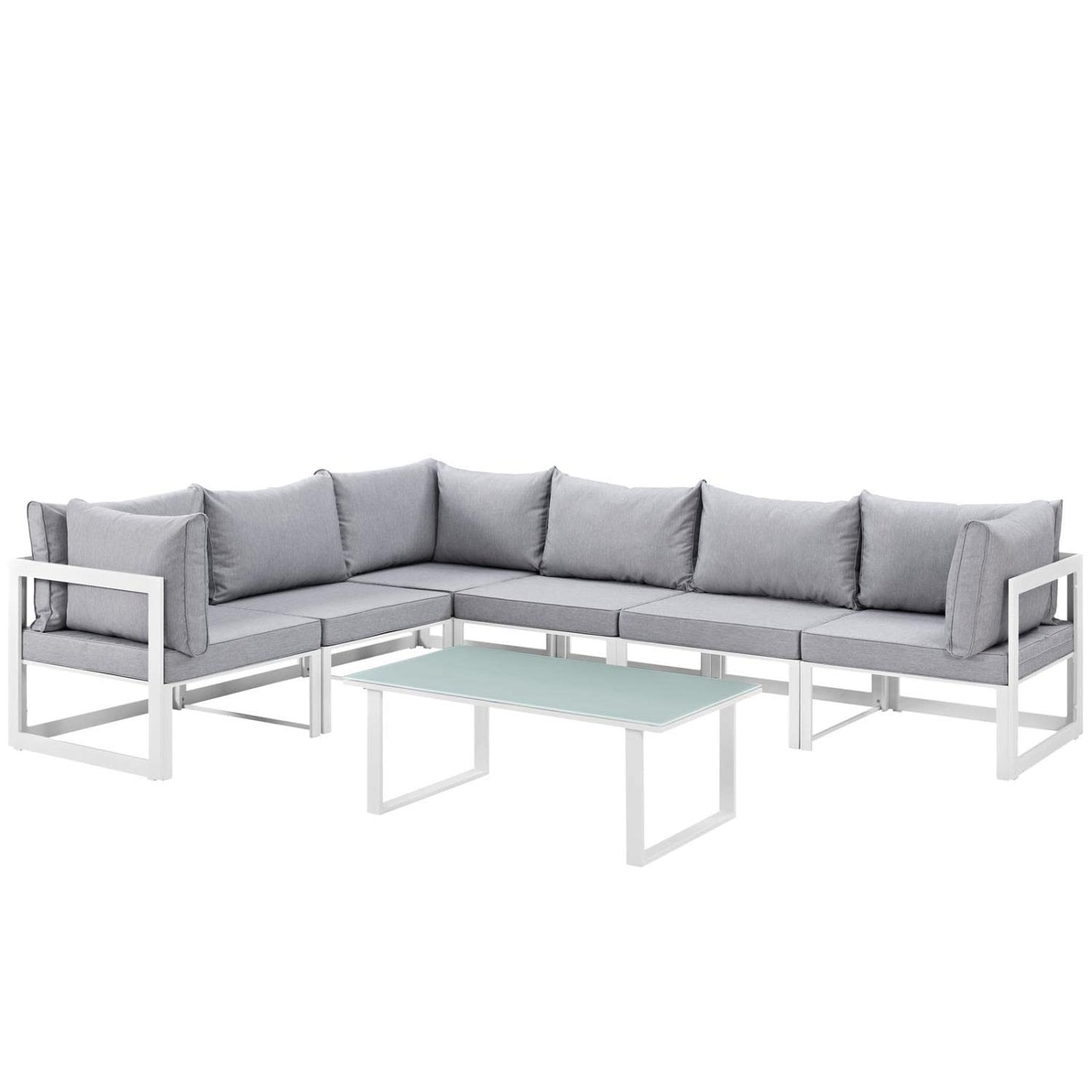 Patio Furniture Sets | Fortuna Outdoor Patio Collection | 9-Piece Sectional Sofa Set | Modern Design | Durable Aluminum Frame | All-Weather Cushions | Perfect for Contemporary Outdoor Spaces | casafoyer.myshopify.com