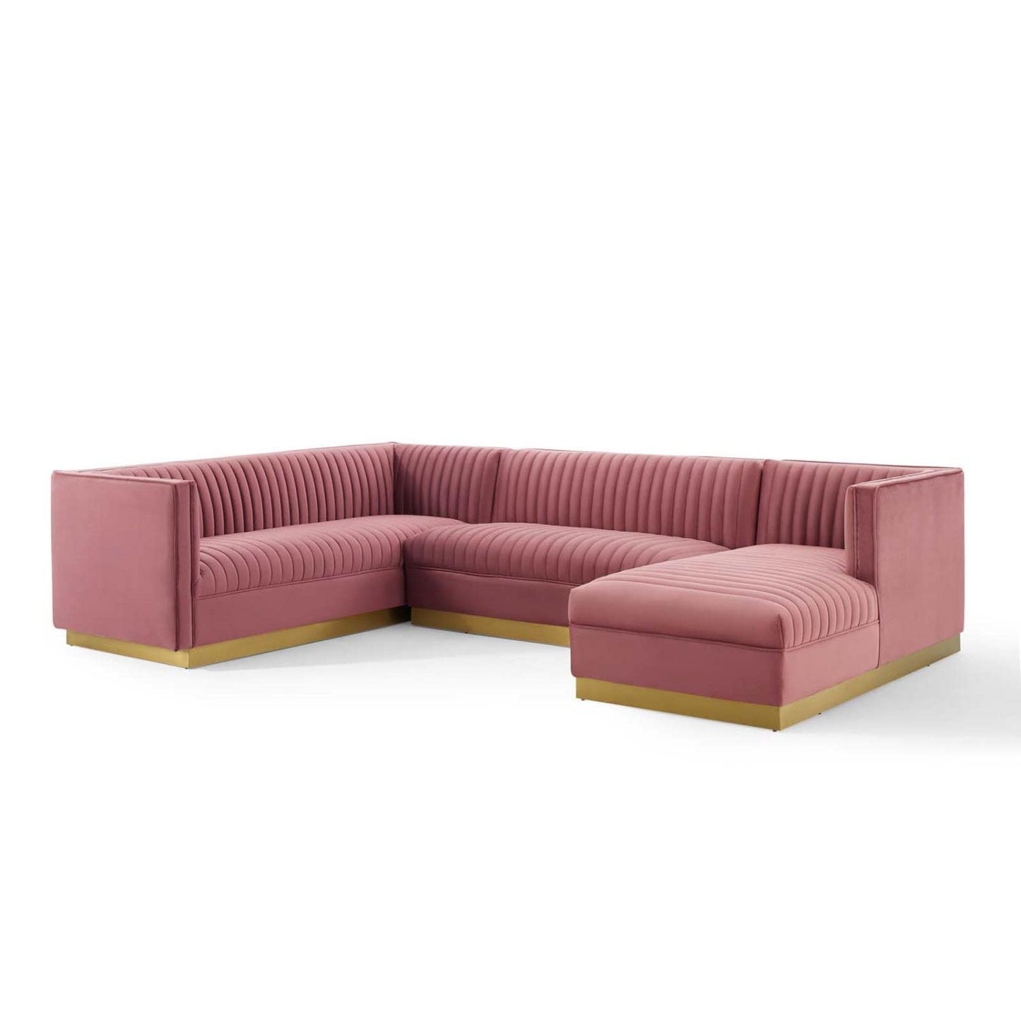kitchen and dining room sets | CasaFoyer Sanguine Channel Tufted Performance Velvet Living Room Sectional Sofa Collection | Retro Modern Design | Stain-Resistant | Ultimate Comfort & Support | Gold Stainless Steel Base | 3-Piece Furniture Set | casafoyer.myshopify.com