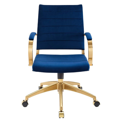 home office desk chairs | CasaFoyer Jive Mid Back Office Chair | Stylish & Functional | Ribbed Velvet Back | Stain-Resistant | Padded Armrests | Chrome-Plated Base | Easy Mobility | Tension Knob & Tilt Lock | Modern Design | casafoyer.myshopify.com