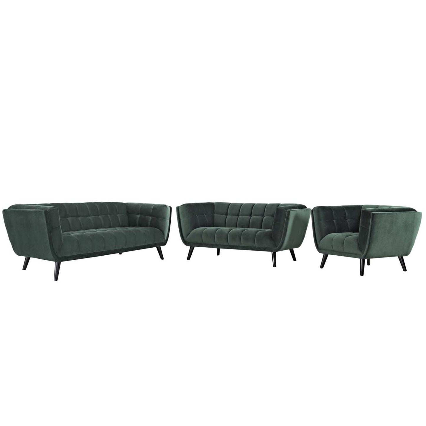 kitchen and dining room sets | CasaFoyer Bestow Performance Velvet Living Room Set | Luxurious Stain-Resistant Furniture | Button Tufted | Mid-Century Modern Farmhouse | Green | casafoyer.myshopify.com