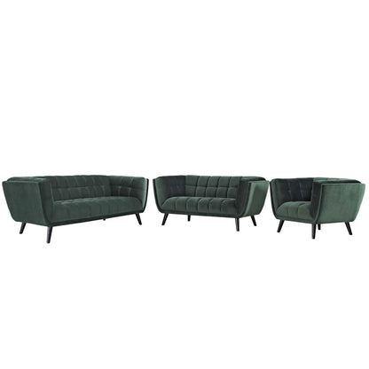 kitchen and dining room sets | CasaFoyer Bestow Performance Velvet Living Room Set | Luxurious Stain-Resistant Furniture | Button Tufted | Mid-Century Modern Farmhouse | Green | casafoyer.myshopify.com