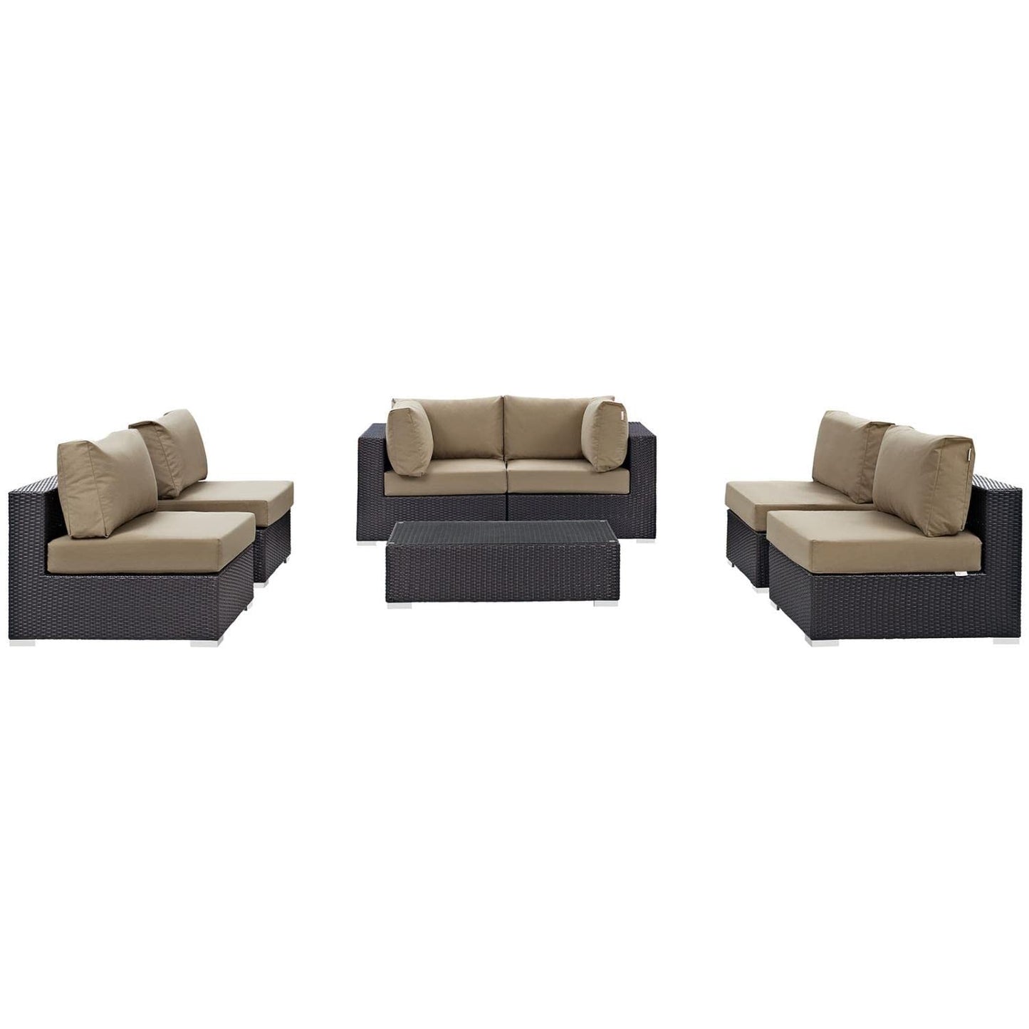 kitchen and dining room sets | CasaFoyer Convene Outdoor Sectional Set | Durable Rattan Weave | Weather-Resistant Cushions | 7-Piece Patio Furniture | casafoyer.myshopify.com