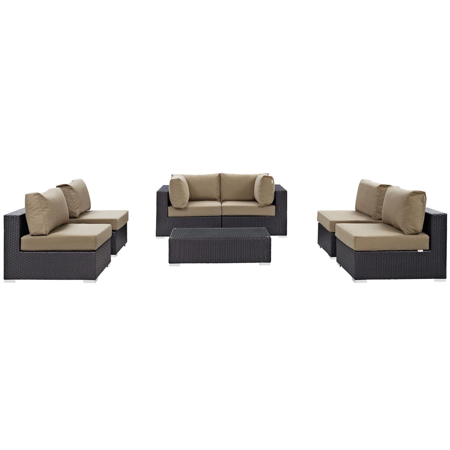 kitchen and dining room sets | CasaFoyer Convene Outdoor Sectional Set | Durable Rattan Weave | Weather-Resistant Cushions | 7-Piece Patio Furniture | casafoyer.myshopify.com