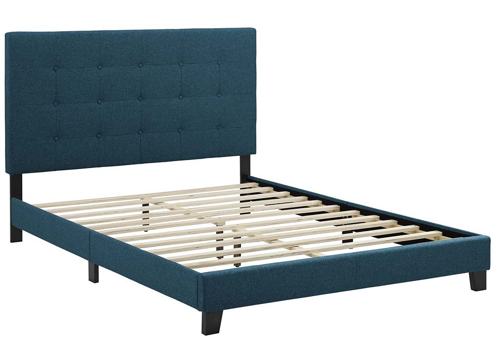 adjustable bed bases | CasaFoyer Melanie Queen Platform Bed | Chic Elegance | Contemporary Style | Upholstered Fabric | Wood Frame | No Box Spring | 800 lbs Weight Capacity | casafoyer.myshopify.com