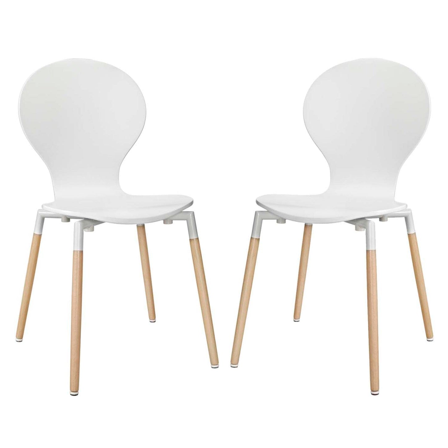 home office desk chairs | CasaFoyer Circular Journey of Life | Path Dining Chair Set of 2 - White | Fiberboard Frame | Sturdy Beech Wood Legs | Stimulating Discussions & Innovative Concepts | casafoyer.myshopify.com