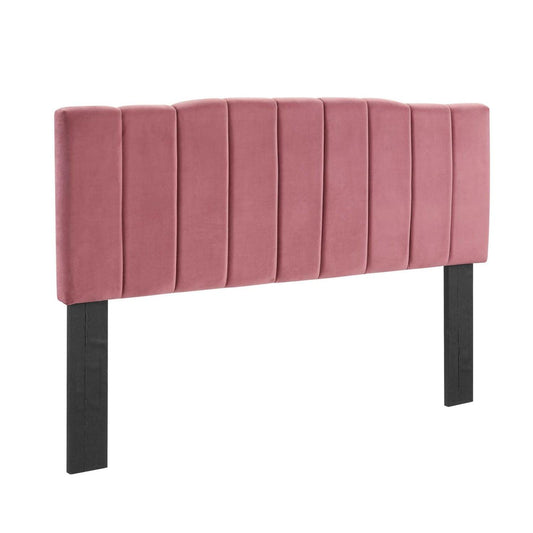 Bed | CasaFoyer Camilla Channel Tufted Performance Velvet King/California King Headboard | Retro Charm, Stain-Resistant, Adjustable Mounting Positions | casafoyer.myshopify.com