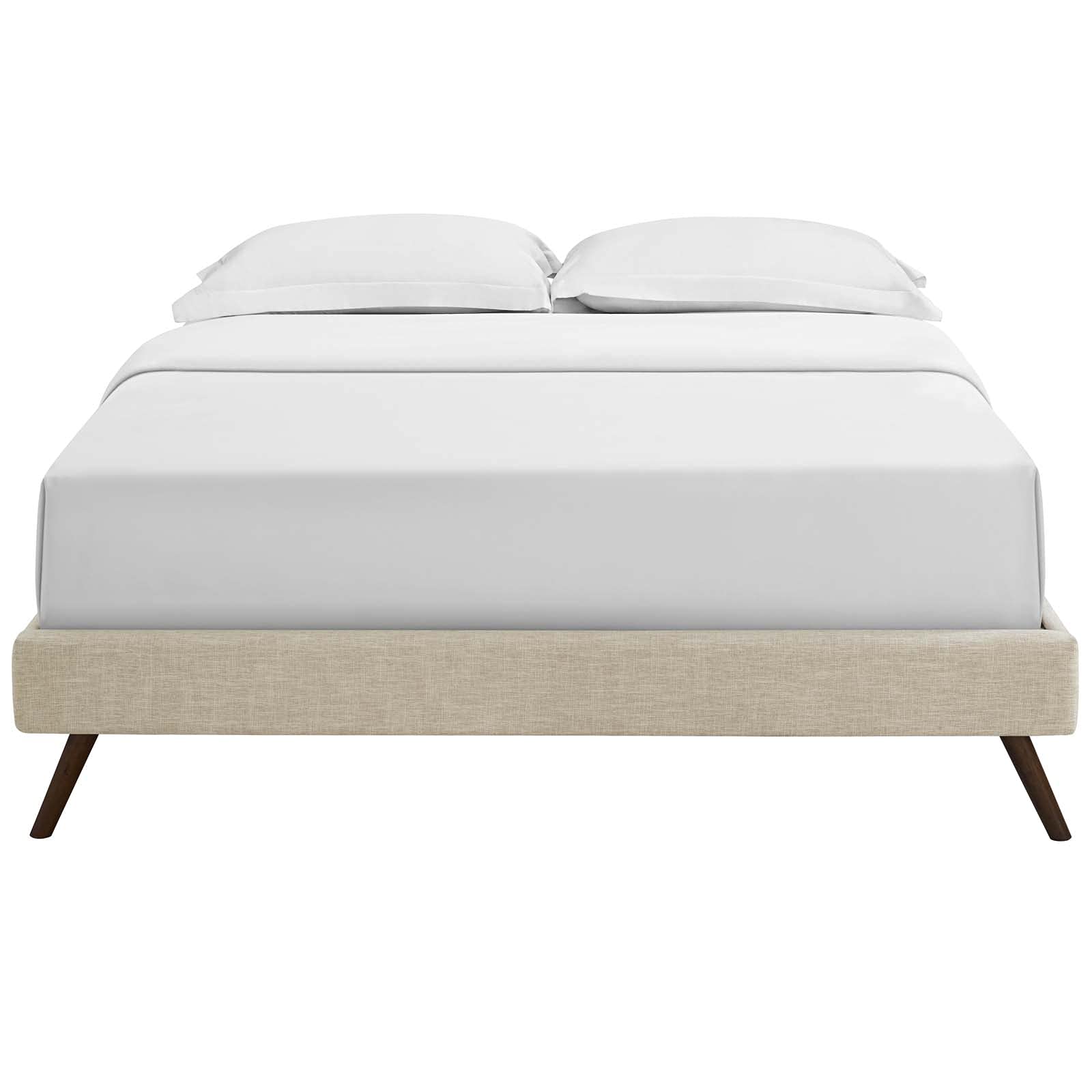 Bed | CasaFoyer Loryn Platform Bed | Solid Wood Frame | Polyester Upholstery | No Box Spring Needed | Memory Foam Compatible | Stylish Headboard Options | Modern Bedroom Décor | casafoyer.myshopify.com