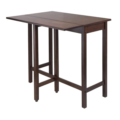 TABLE | CasaFoyer  Wood Lynnwood Drop-Leaf High Table | Versatile & Space-Saving | Walnut Finish | Accommodates 6 | Easy Assembly | 60-Day Replacement | casafoyer.myshopify.com