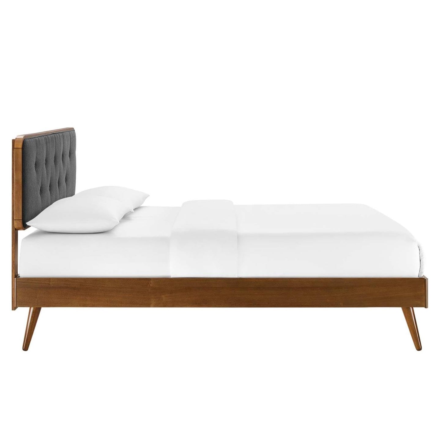 adjustable bed bases | CasaFoyer Bridgette Tufted Wood King Platform Bed | Modern Retro Design | Wood Grain Frame | Sturdy Construction | No Box Spring Needed | Accommodates Various Mattresses | casafoyer.myshopify.com
